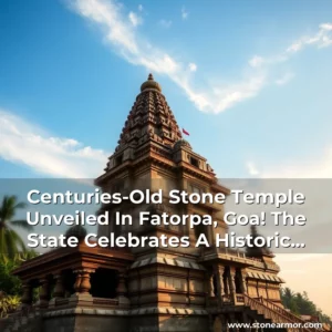 Artistic representation for Centuries-Old Stone Temple Unveiled In Fatorpa, Goa! The State Celebrates A Historic Milestone!