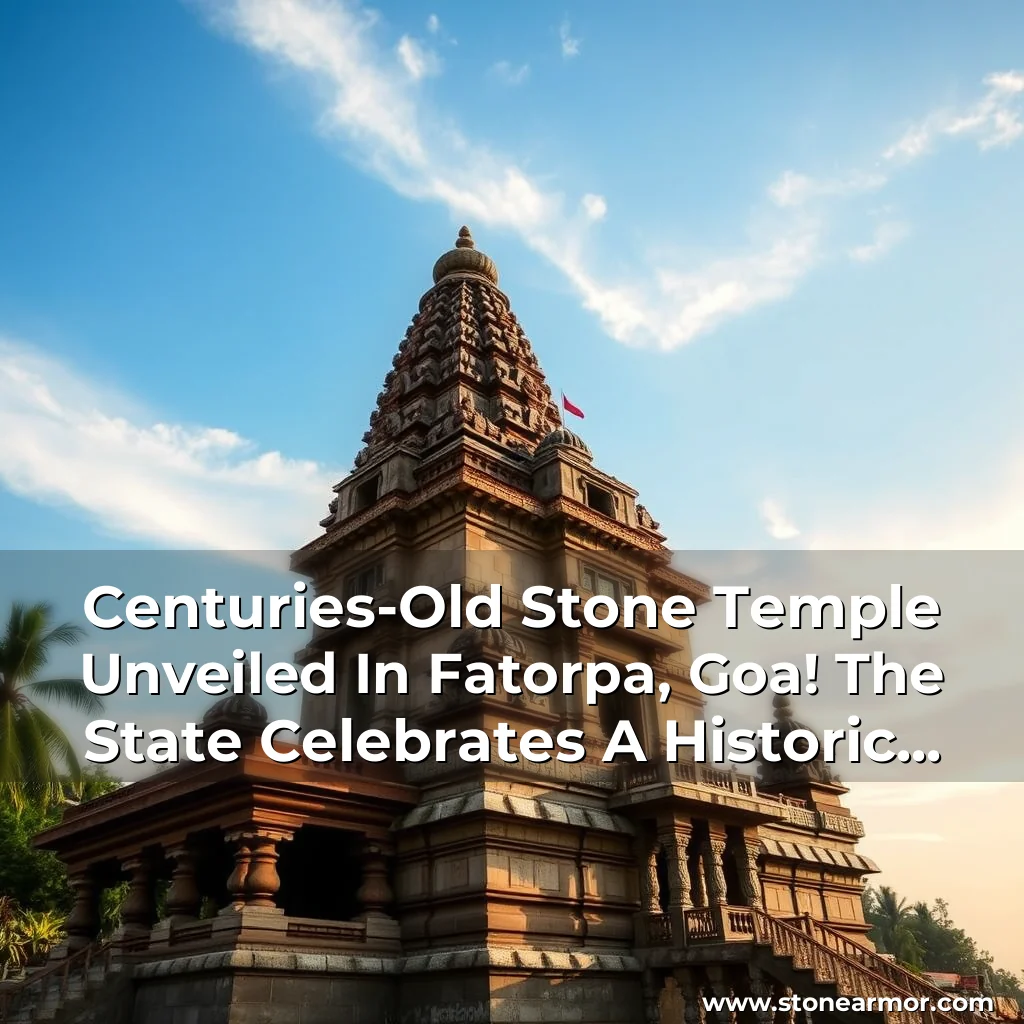 Artistic representation for Centuries-Old Stone Temple Unveiled In Fatorpa, Goa! The State Celebrates A Historic Milestone!