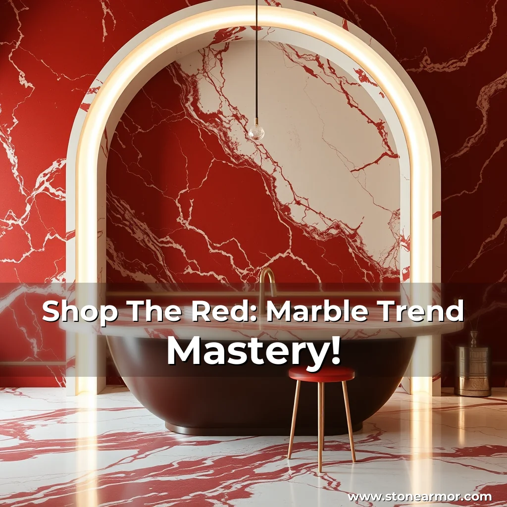 Artistic representation for Shop The Red: Marble Trend Mastery!
