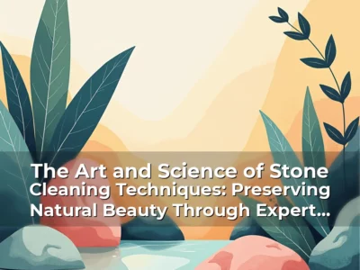 Artistic representation for The Art and Science of Stone Cleaning Techniques: Preserving Natural Beauty Through Expert Care
