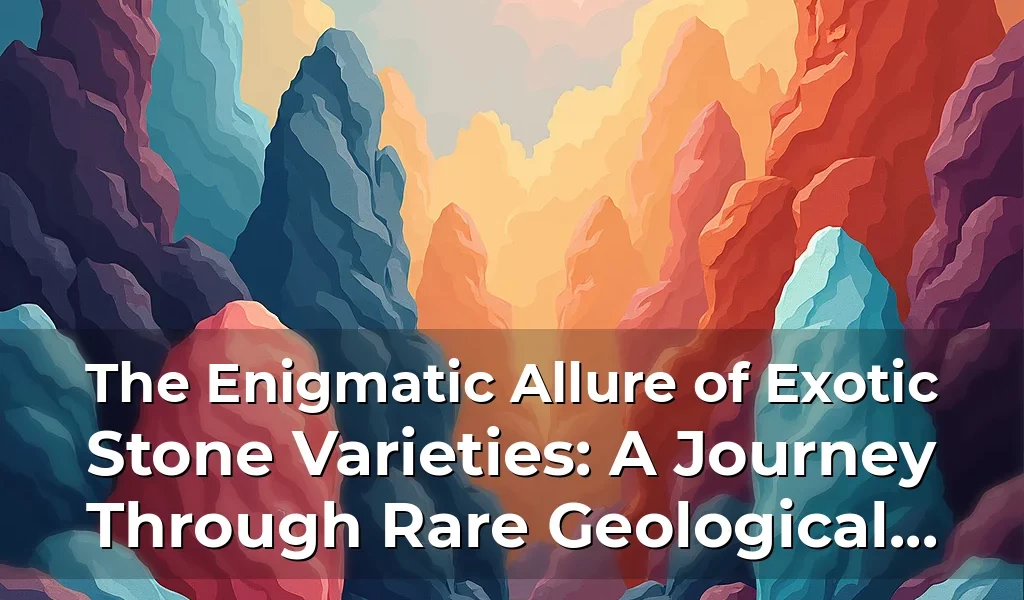 Artistic representation for The Enigmatic Allure of Exotic Stone Varieties: A Journey Through Rare Geological Wonders