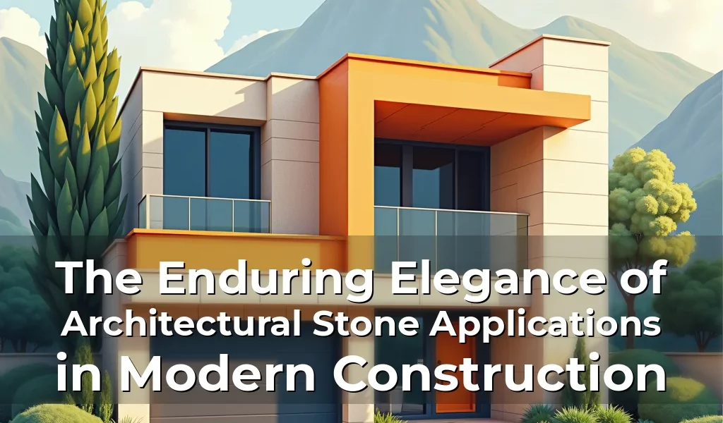 Artistic representation for The Enduring Elegance of Architectural Stone Applications in Modern Construction